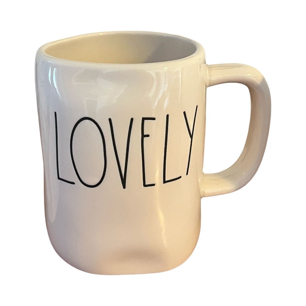 NWOT Rae Dunn Artisan by Magenta ‘LOVELY’ Cream Mug